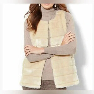 Cream Faux Fur Vest